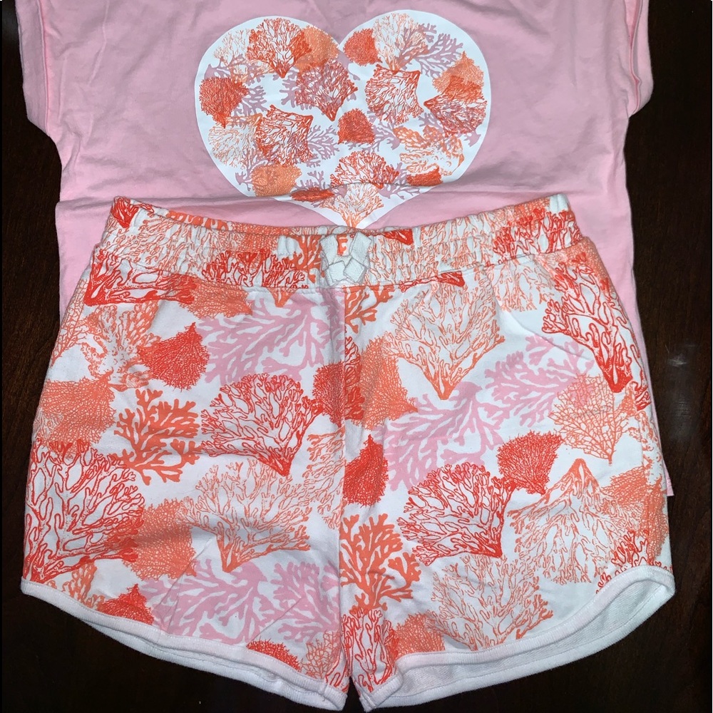 NWOT Girl’s coral set